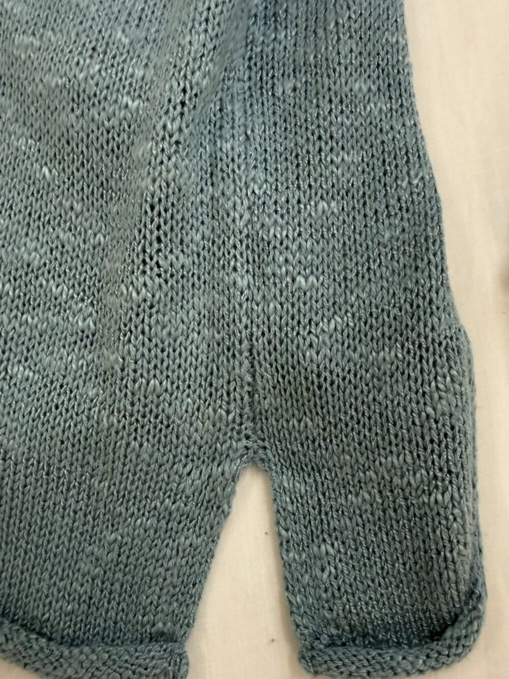 Marled Blue Anchor Knit Sweater Coastal Nautical Lightweight Pullover Size M - Picture 8 of 9